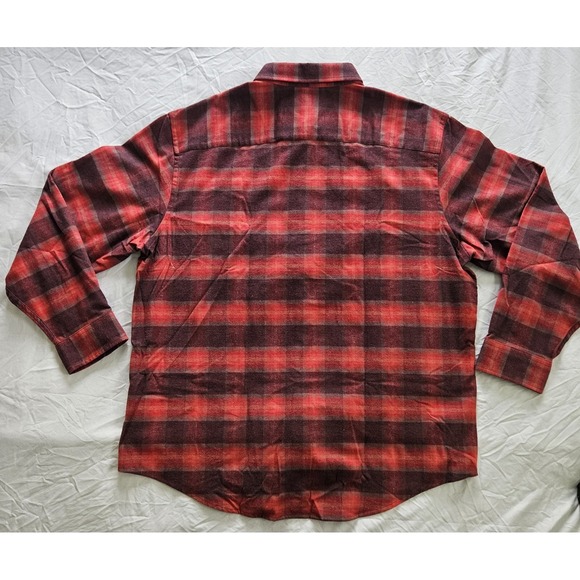 Two Pendleton Mason Plaid Long Sleeve Flannel Button-Up Shirts XXL Cotton - Picture 9 of 13